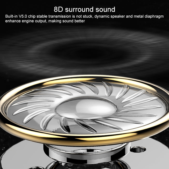 F9 TWS V5.0 Binaural Wireless Stereo Bluetooth Headset with Charging Case and Digital Display