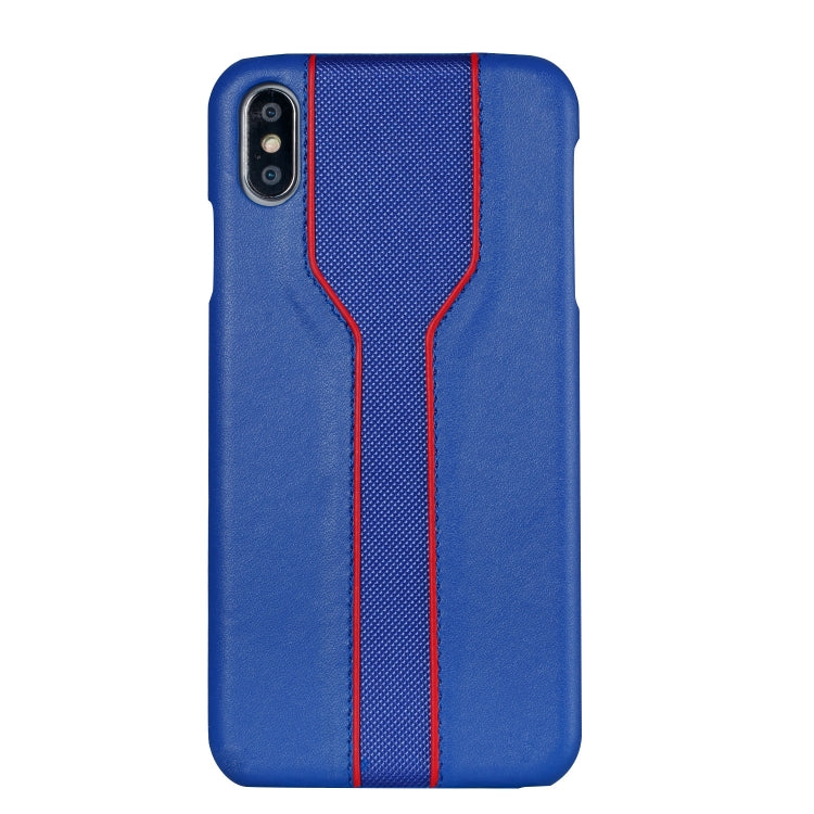 For iPhone X / XS Diamond Texture PC + PU Leather Case