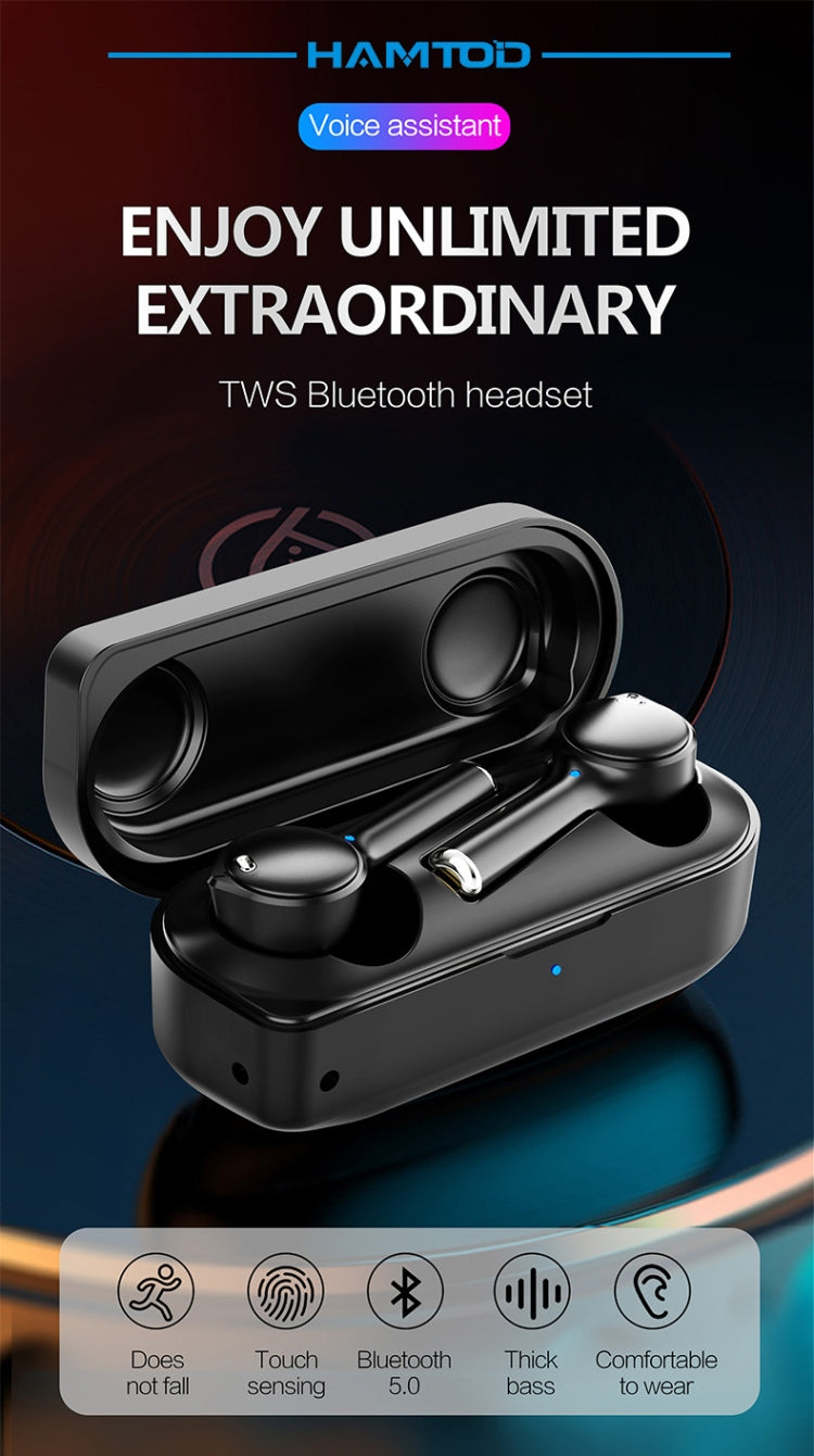 HAMTOD A2 TWS Bluetooth 5.0 Wireless Active Noise Cancelling Earphone