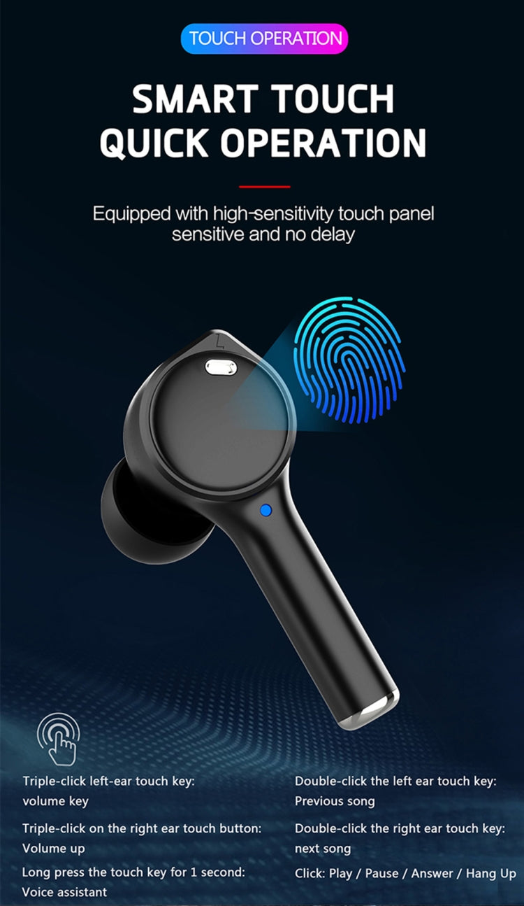 HAMTOD A2 TWS Bluetooth 5.0 Wireless Active Noise Cancelling Earphone