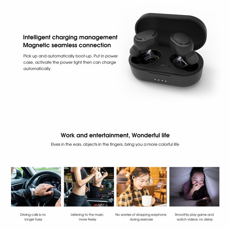 ELEPHONE ElePods Bluetooth 5.0 True Wireless Bluetooth Earphone with Charging Box(Black)