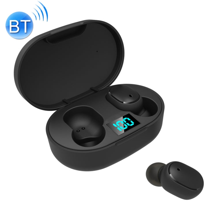 ELEPHONE ElePods 1 Bluetooth 5.0 Intelligent Digital Display Wireless Bluetooth Earphone with Charging Box (Black)