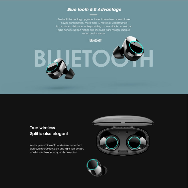 ELEPHONE ElePods 2 Bluetooth 5.0 True Wireless Stereo Bluetooth Earphone with Charging Box (Black)