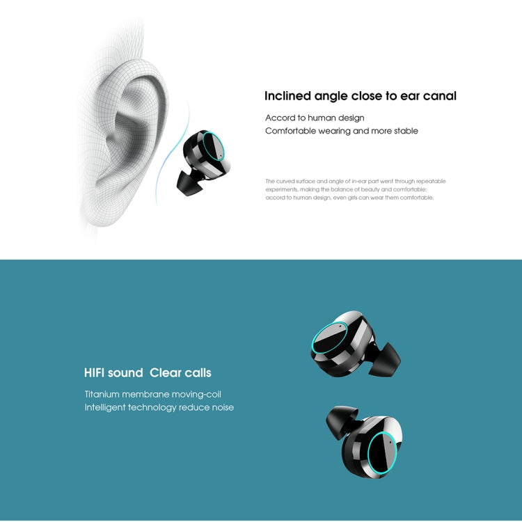 ELEPHONE ElePods 2 Bluetooth 5.0 True Wireless Stereo Bluetooth Earphone with Charging Box (Black)