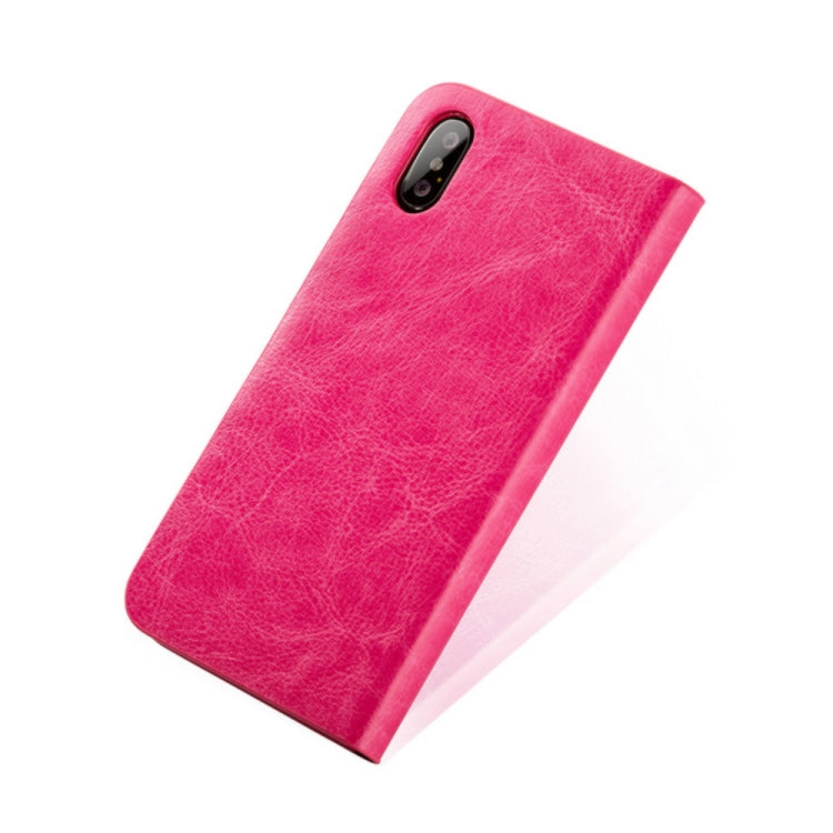 For iPhone X / XS MUSUBO S3 Crazy Horse Texture Horizontal Flip PU Leather Case with Card Slots & Wallet