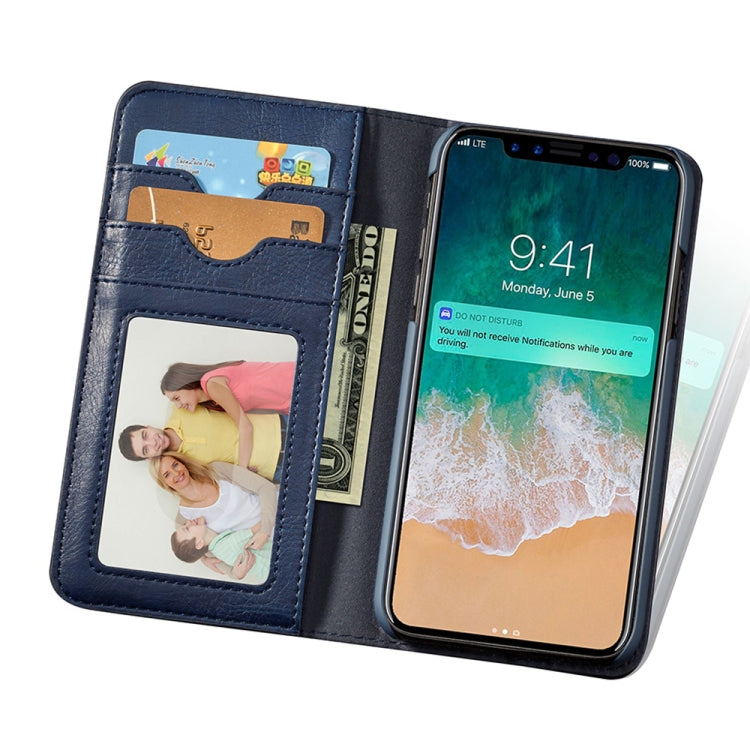 For iPhone X / XS MUSUBO C3 Crazy Horse Texture Horizontal Flip PU Leather Case with Holder & Movable Card Slots & Wallet