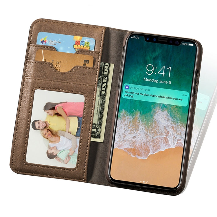 For iPhone X / XS MUSUBO C3 Crazy Horse Texture Horizontal Flip PU Leather Case with Holder & Movable Card Slots & Wallet