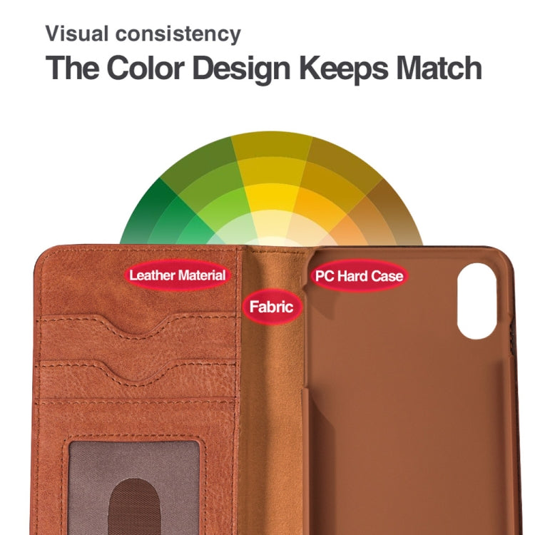 For iPhone X / XS MUSUBO C3 Crazy Horse Texture Horizontal Flip PU Leather Case with Holder & Movable Card Slots & Wallet