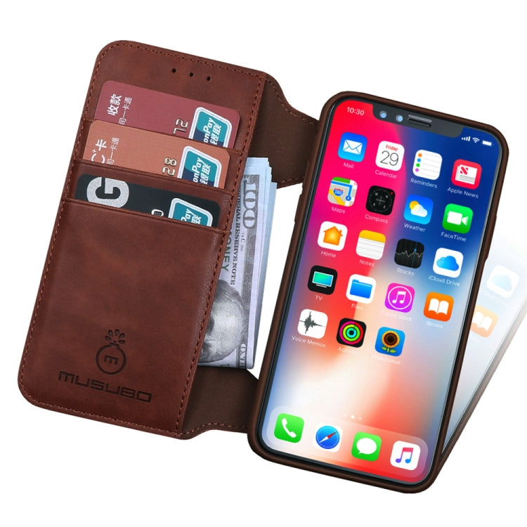 For iPhone X / XS MUSUBO G3 2 in 1 Detachable Horizontal Flip PU Leather Case with Card Slots & Wallet