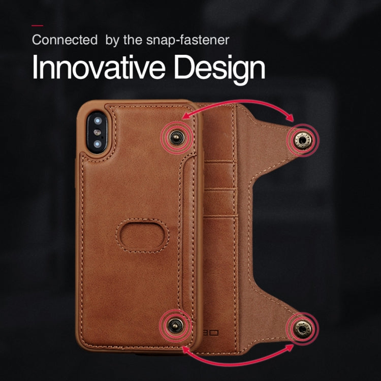 For iPhone X / XS MUSUBO G3 2 in 1 Detachable Horizontal Flip PU Leather Case with Card Slots & Wallet