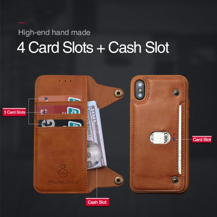 For iPhone X / XS MUSUBO G3 2 in 1 Detachable Horizontal Flip PU Leather Case with Card Slots & Wallet