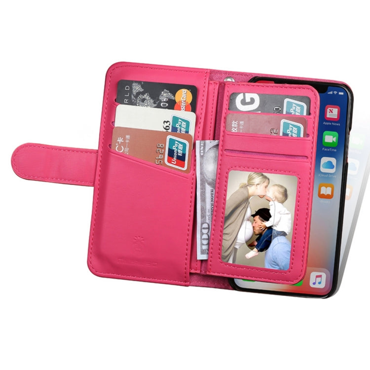 For iPhone X / XS MUSUBO M3 Detachable Horizontal Flip PU Leather Case with Loose-leaf Card Slots & Wallet & Photo Frame & Lanyard