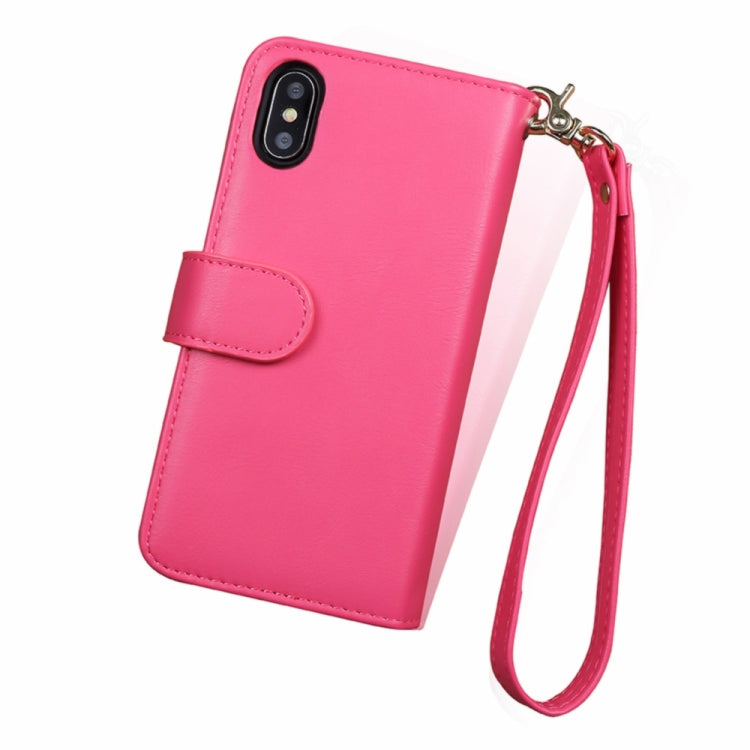 For iPhone X / XS MUSUBO M3 Detachable Horizontal Flip PU Leather Case with Loose-leaf Card Slots & Wallet & Photo Frame & Lanyard