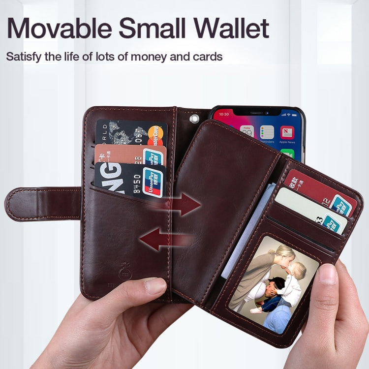 For iPhone X / XS MUSUBO M3 Detachable Horizontal Flip PU Leather Case with Loose-leaf Card Slots & Wallet & Photo Frame & Lanyard