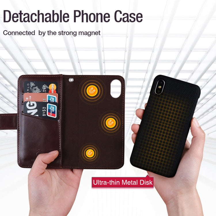 For iPhone X / XS MUSUBO M3 Detachable Horizontal Flip PU Leather Case with Loose-leaf Card Slots & Wallet & Photo Frame & Lanyard