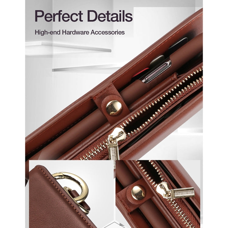For iPhone X / XS MUSUBO Multi-function Detachable PU Leather Case with 12 Card Slots & Wallet & Photo Frame & Hanging Buckle