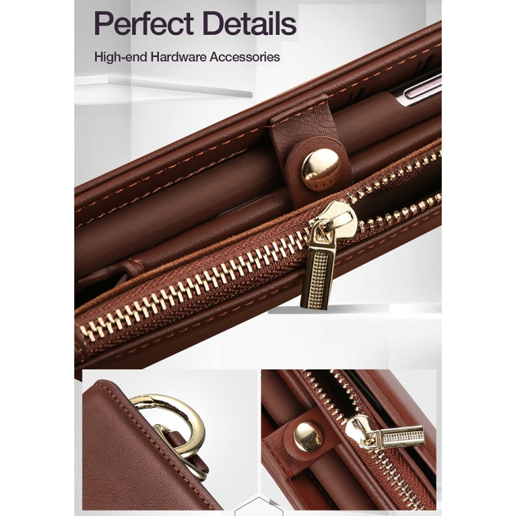 For iPhone X / XS MUSUBO Multi-function Detachable PU Leather Case with Card Slots & Wallet & Photo Frame & Hanging Buckle