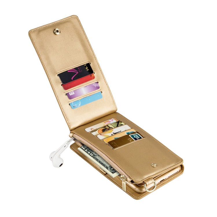 For iPhone X / XS MUSUBO Multi-function Detachable PU Leather Case & Shoulder Bag with Card Slots & Wallet & Photo Frame & Lanyard