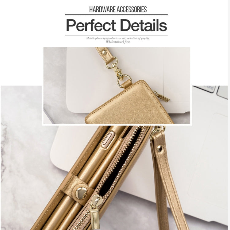For iPhone X / XS MUSUBO Multi-function Detachable PU Leather Case & Shoulder Bag with Card Slots & Wallet & Photo Frame & Lanyard