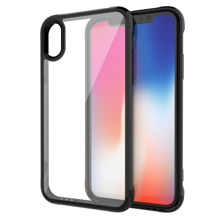 For iPhone X / XS Transparent Acrylic + TPU Airbag Shockproof Case