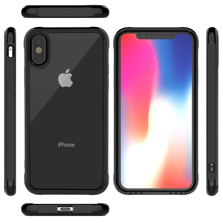 For iPhone X / XS Transparent Acrylic + TPU Airbag Shockproof Case