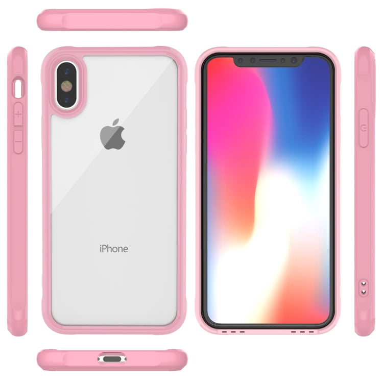 For iPhone X / XS Transparent Acrylic + TPU Airbag Shockproof Case