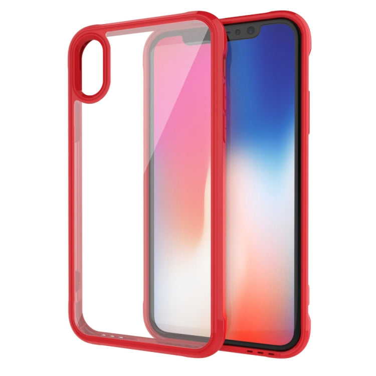 For iPhone X / XS Transparent Acrylic + TPU Airbag Shockproof Case