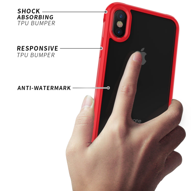 For iPhone X / XS Transparent Acrylic + TPU Airbag Shockproof Case