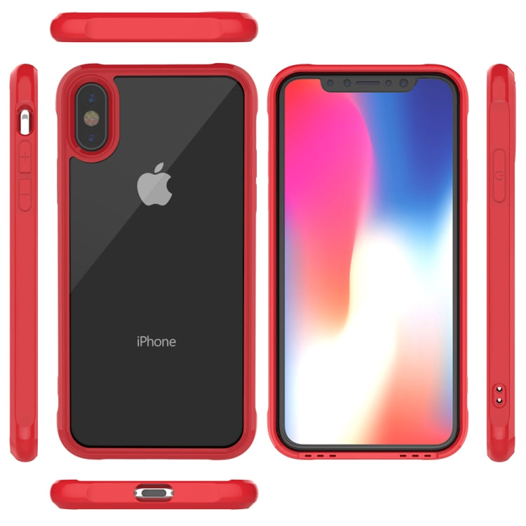 For iPhone X / XS Transparent Acrylic + TPU Airbag Shockproof Case