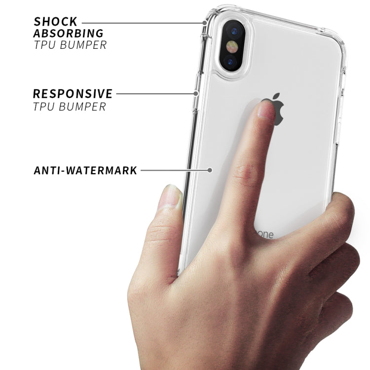 For iPhone X / XS Transparent Acrylic + TPU Airbag Shockproof Case