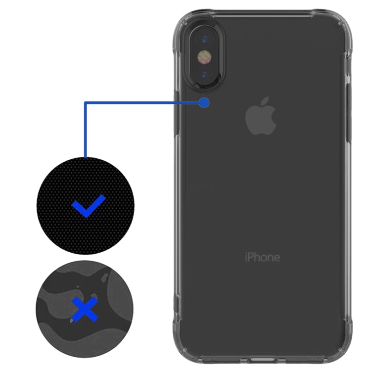 For iPhone X / XS Transparent TPU Airbag Shockproof Case