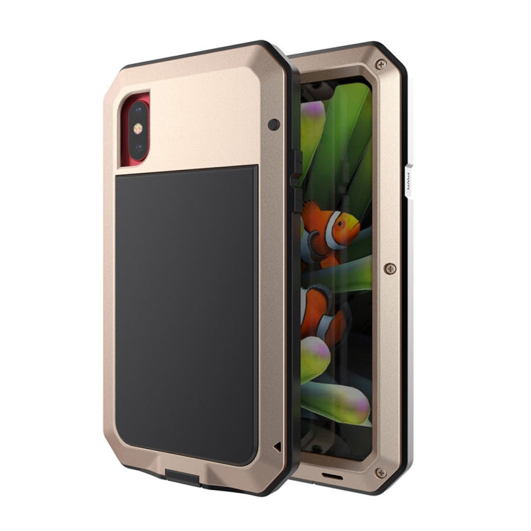 For iPhone X Metal Shockproof Waterproof Protective Case