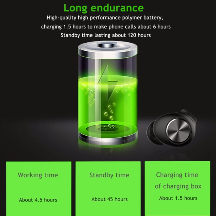 L18 Wireless Bluetooth 5.0 TWS Stereo Earphone with Charging Box, For iPhone, Galaxy, Huawei, Xiaomi, HTC and Other Smartphones