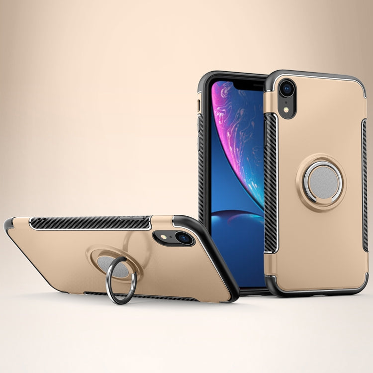 For iPhone XR Magnetic 360 Degrees Rotation Ring Armor Protective Case