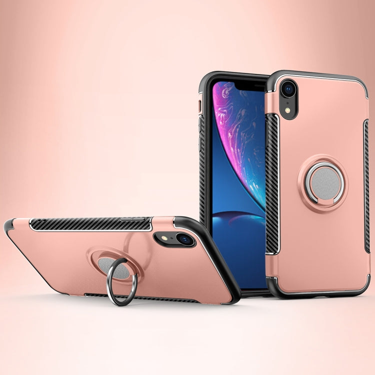 For iPhone XR Magnetic 360 Degrees Rotation Ring Armor Protective Case