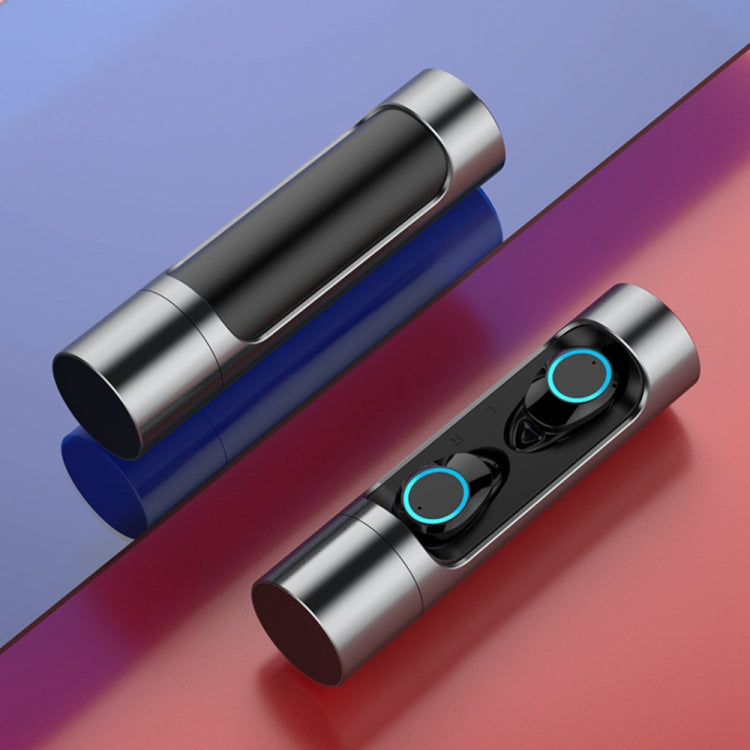TWS-X8 IPX7 Waterproof Wireless Bluetooth 5.0 Stereo Earphone with 1000mAh Charging Bin, For iPhone, Galaxy, Huawei, Xiaomi, HTC and Other Smartphones