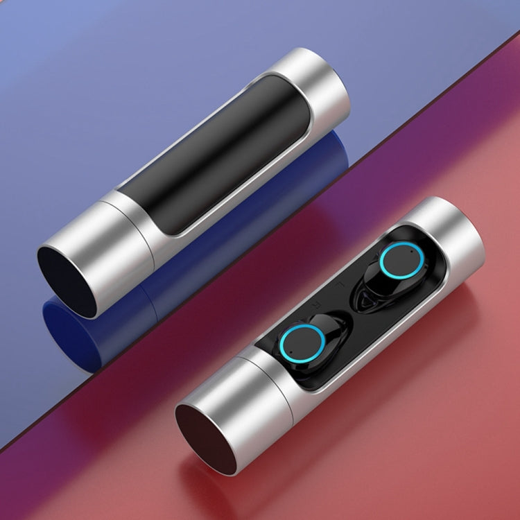 TWS-X8 IPX7 Waterproof Wireless Bluetooth 5.0 Stereo Earphone with 1000mAh Charging Bin, For iPhone, Galaxy, Huawei, Xiaomi, HTC and Other Smartphones