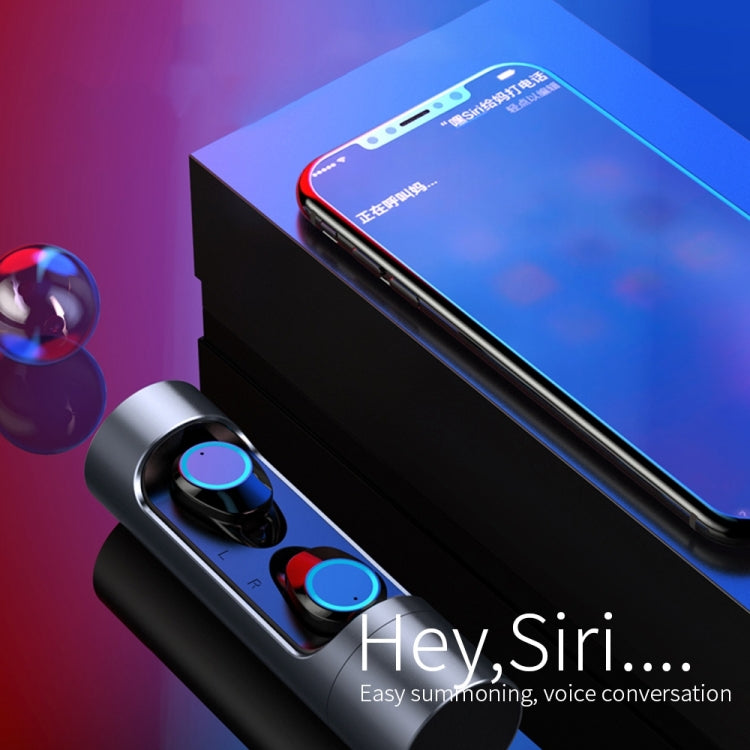 TWS-X8 IPX7 Waterproof Wireless Bluetooth 5.0 Stereo Earphone with 1000mAh Charging Bin, For iPhone, Galaxy, Huawei, Xiaomi, HTC and Other Smartphones