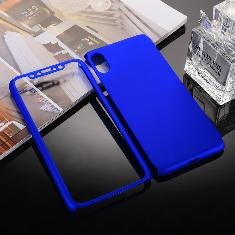 For iPhone XS 360 Degrees Full Coverage Detachable PC Case with Tempered Glass Film