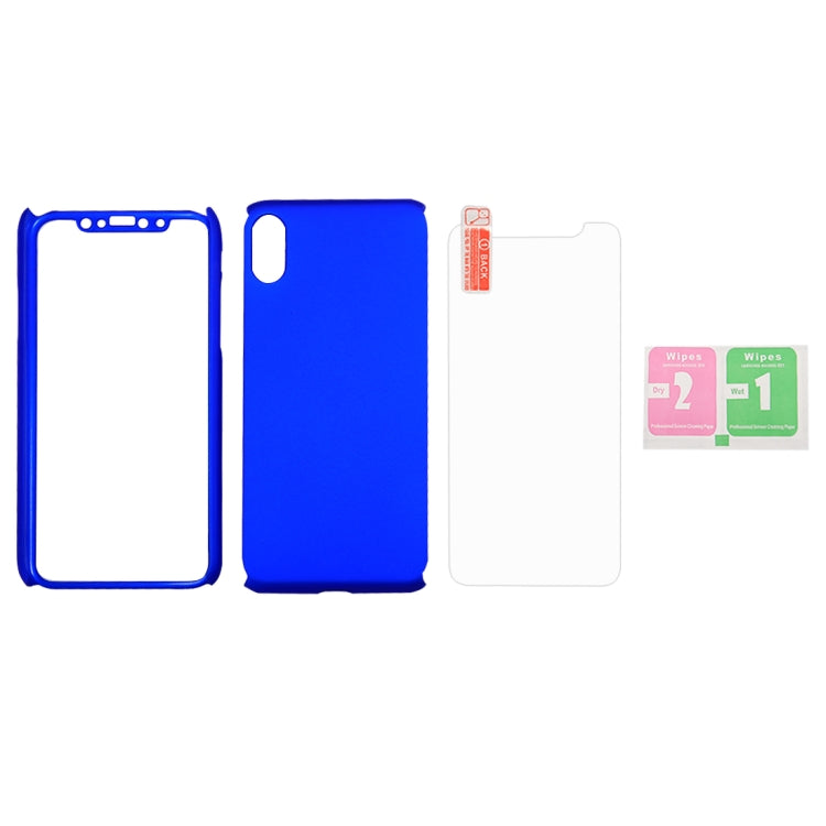 For iPhone XS 360 Degrees Full Coverage Detachable PC Case with Tempered Glass Film