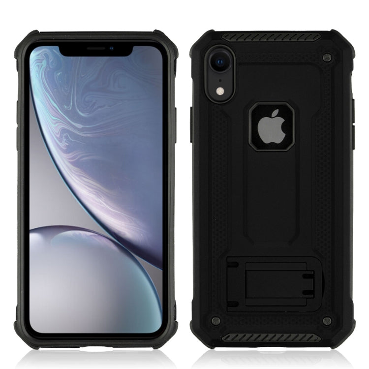 For iPhone XR Shockproof PC + TPU Armor Protective Case with Holder