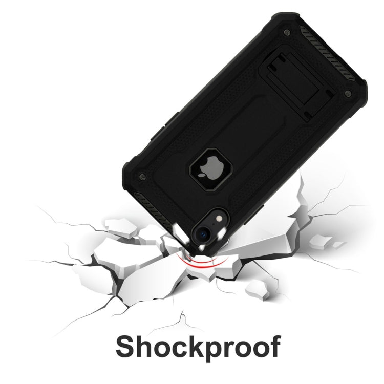 For iPhone XR Shockproof PC + TPU Armor Protective Case with Holder