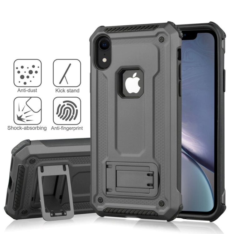 For iPhone XR Shockproof PC + TPU Armor Protective Case with Holder