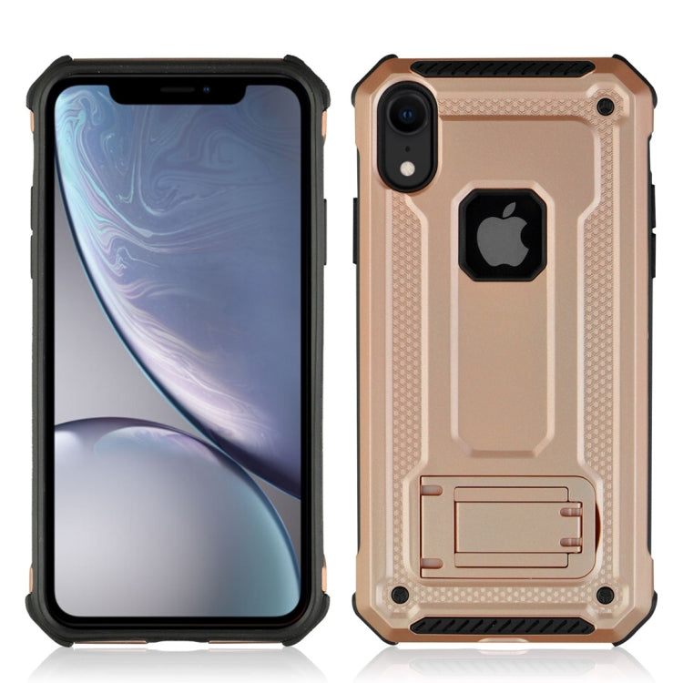 For iPhone XR Shockproof PC + TPU Armor Protective Case with Holder