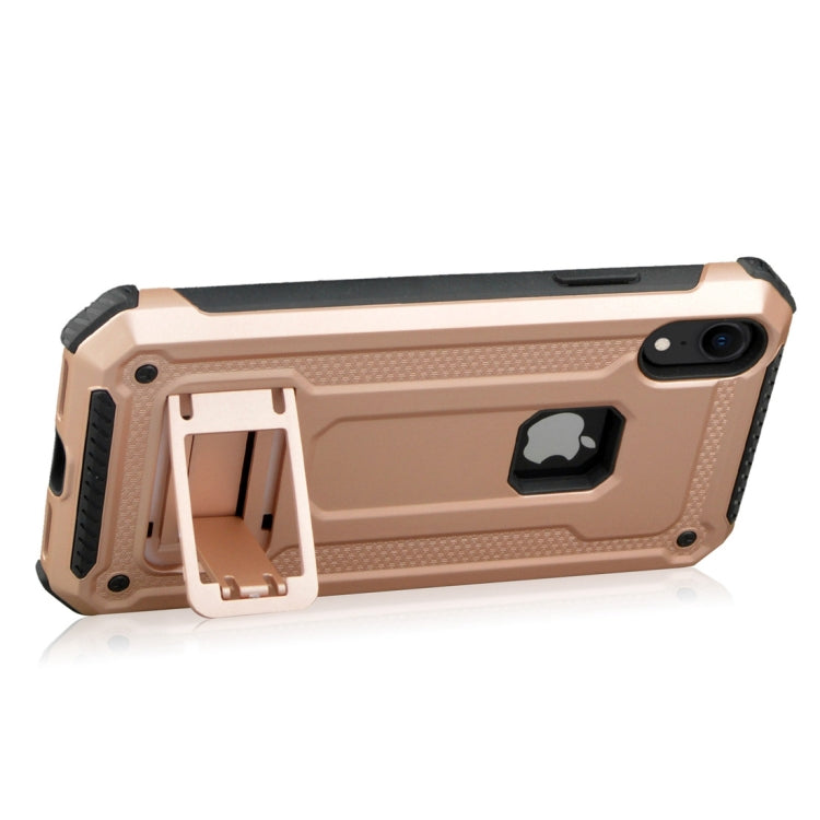For iPhone XR Shockproof PC + TPU Armor Protective Case with Holder