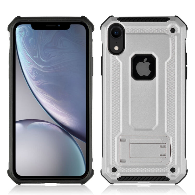 For iPhone XR Shockproof PC + TPU Armor Protective Case with Holder