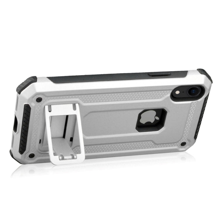 For iPhone XR Shockproof PC + TPU Armor Protective Case with Holder