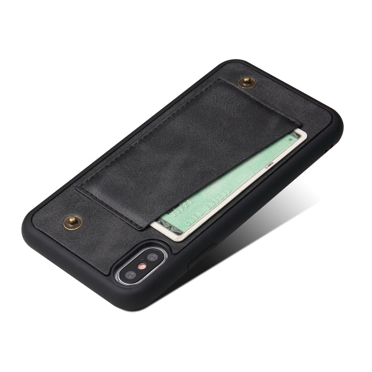 For iPhone X / XS Cowhide Texture Magnetic Absorption Detachable Horizontal Flip Leather Case with Holder & Card Slots & Wallet