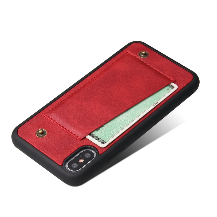 For iPhone X / XS Cowhide Texture Magnetic Absorption Detachable Horizontal Flip Leather Case with Holder & Card Slots & Wallet