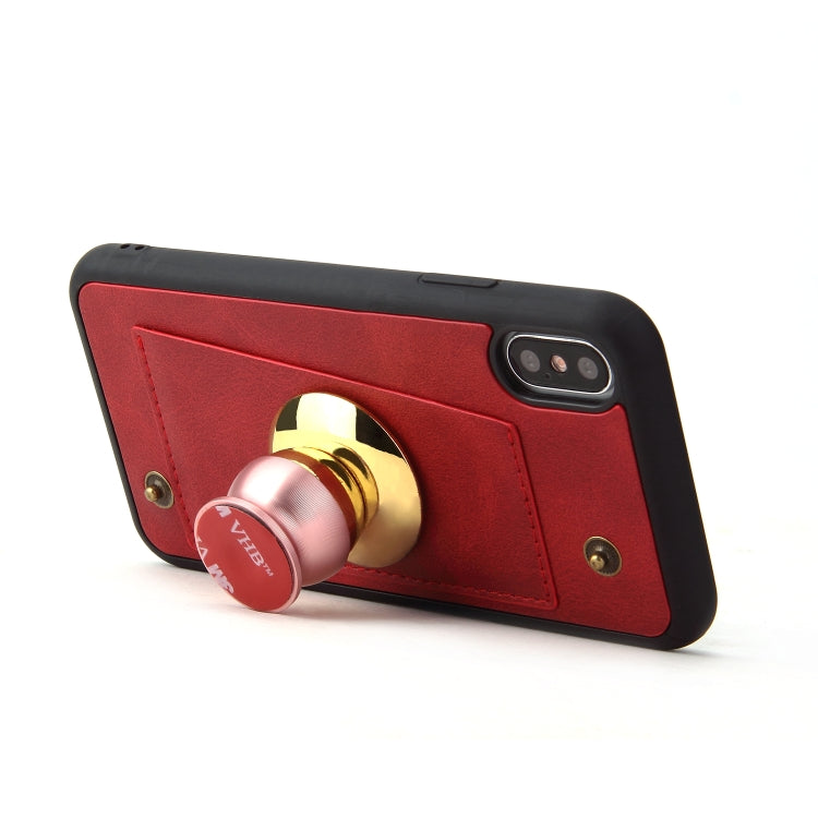 For iPhone X / XS Cowhide Texture Magnetic Absorption Detachable Horizontal Flip Leather Case with Holder & Card Slots & Wallet